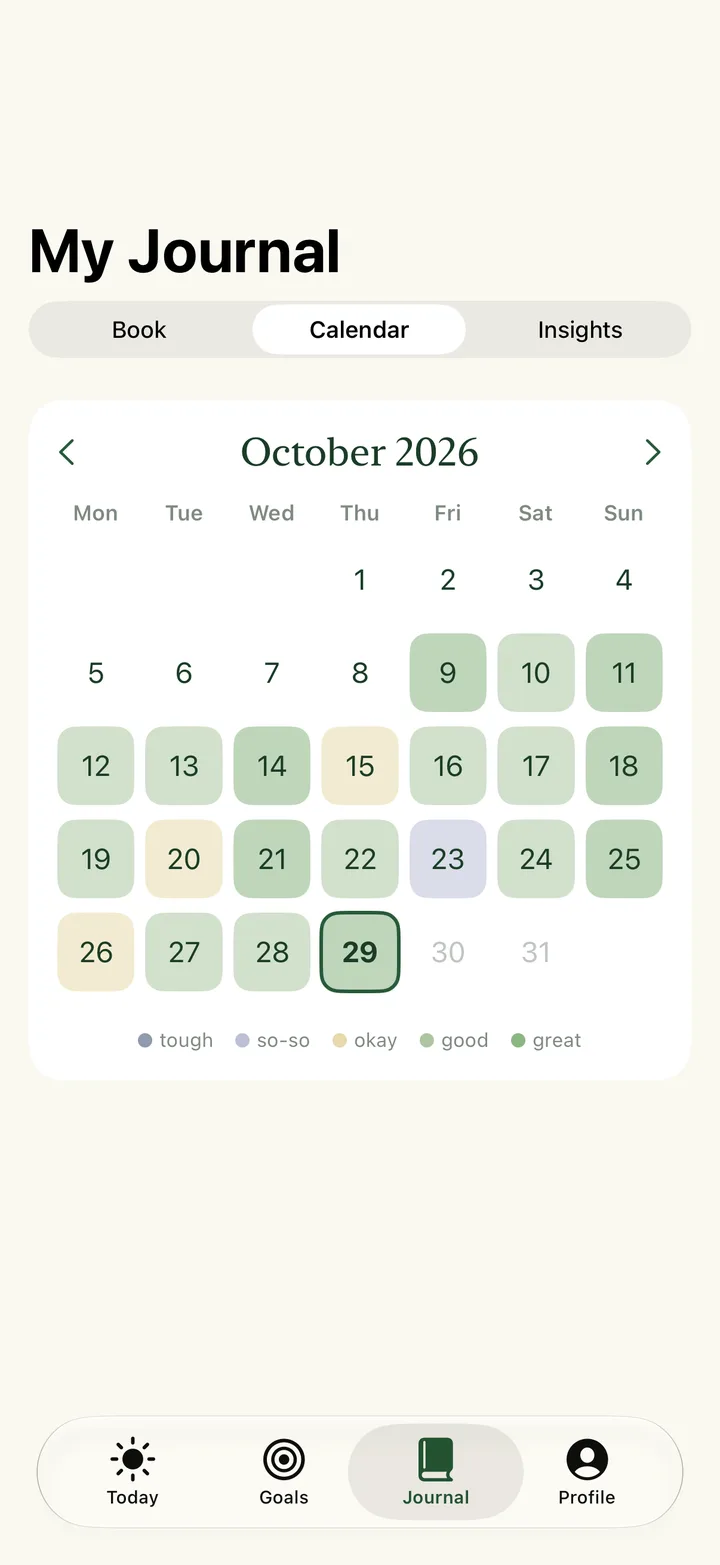 Calendar – Every day in the colour of your mood.